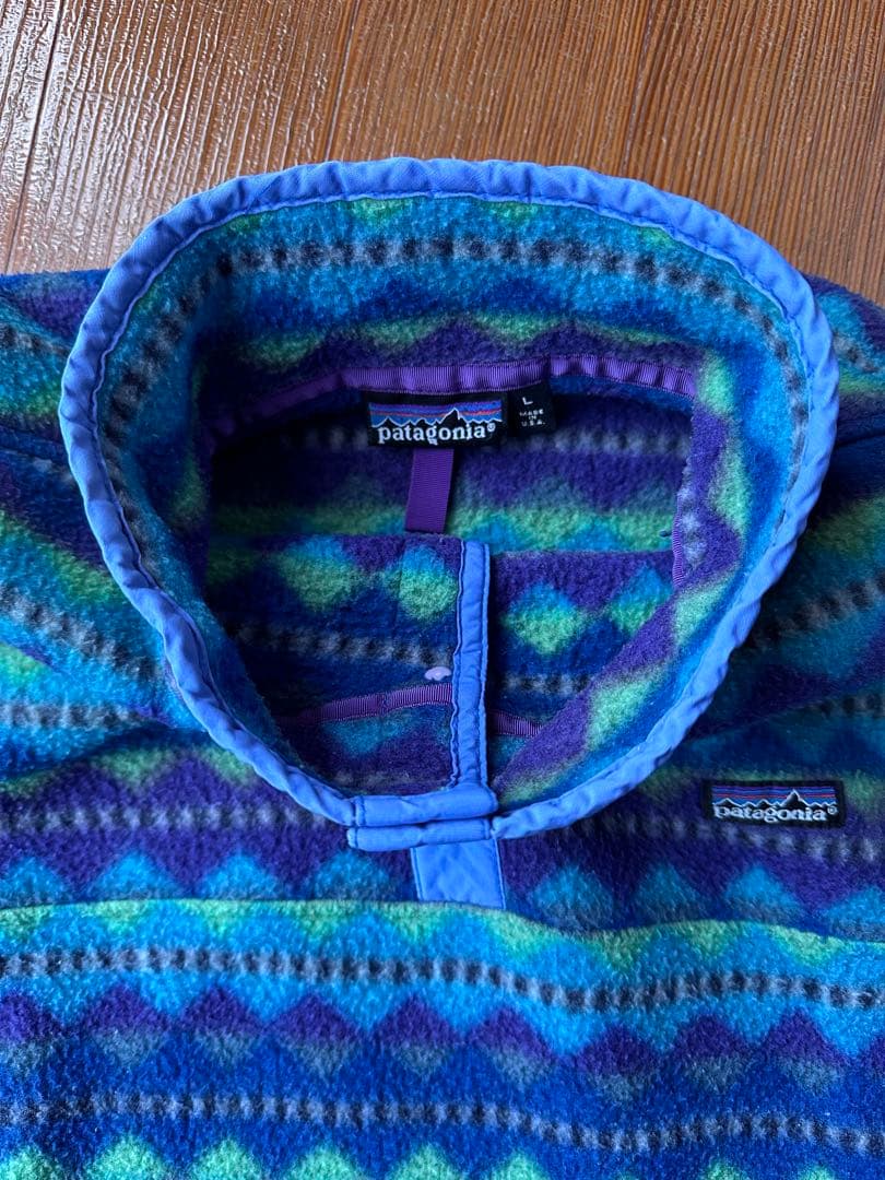 patagonia 90s パタゴニア 総柄 スナップT USA製 L ダイヤ