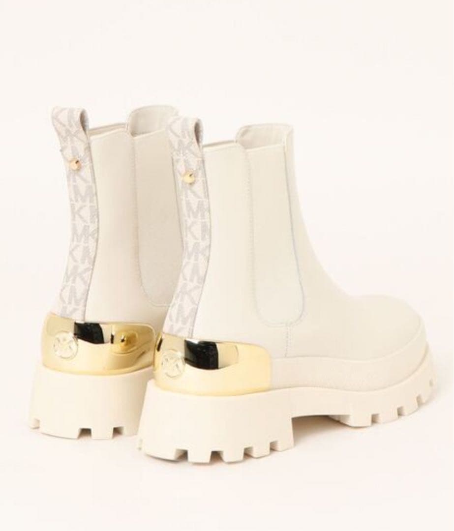 新品MICHAEL KORS レザー&ロゴ チェルシーブーツ　7.5