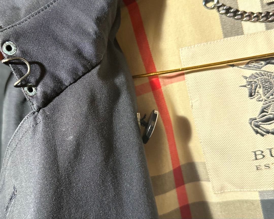 BURBERRY トレンチコート 黒 38 ノバチェック