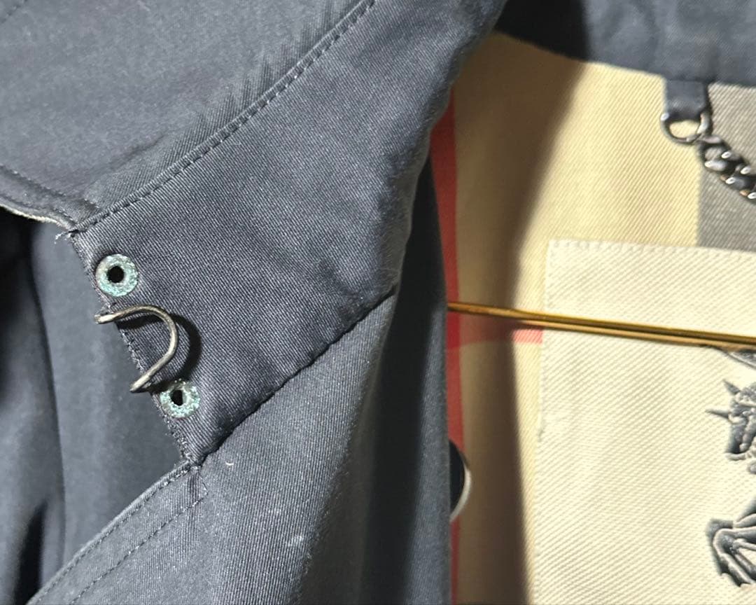 BURBERRY トレンチコート 黒 38 ノバチェック