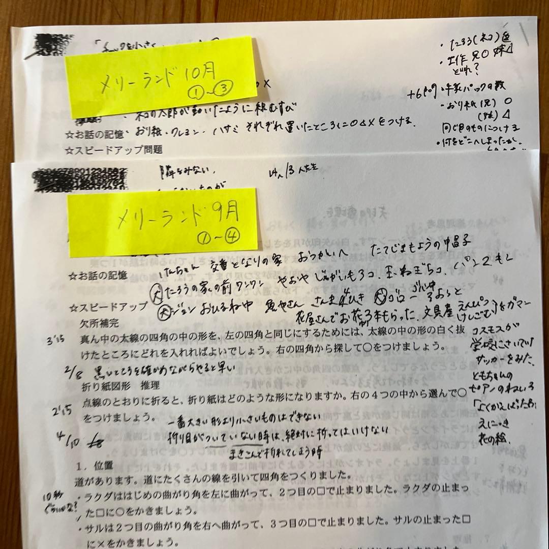 メリーランド　成蹊クラス 復習プリント 9-1 10-1