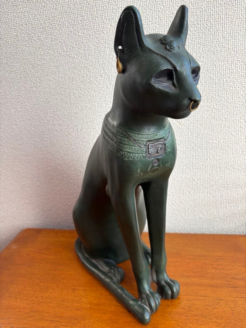 エジプト猫 バステト像 大型 オブジェ 35cm 4.6kg エジプト神話 置物