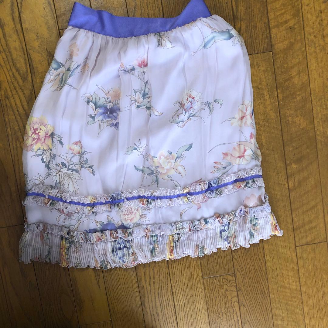 EPOCA シルクドレス フラワープリント シフォン上40下38
