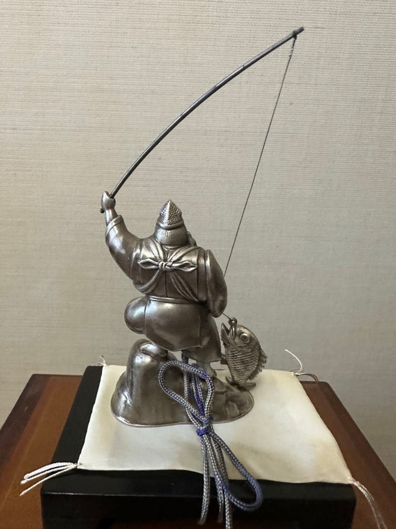 稀少!! 純銀製の恵比寿様の置物