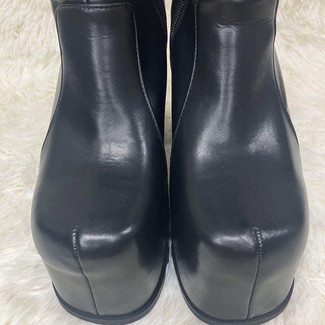 最終値下げ‼️美品✨EMODA トゥーカバーボリュームブーツ　厚底ブーツ　23.5