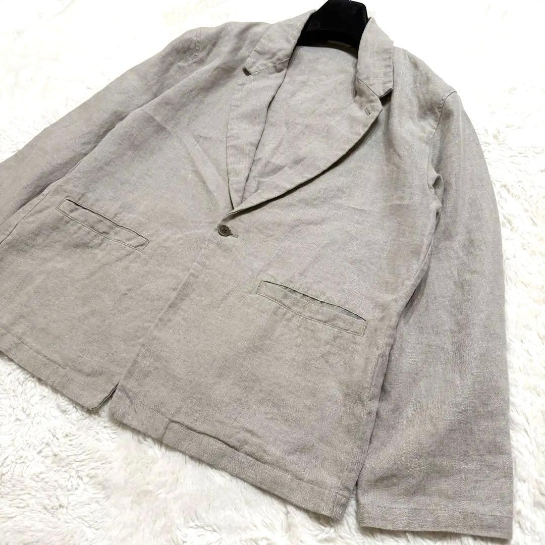 美品 ネストローブコンフェクト ジャケット リネン ナチュラル 炊込み 20SS