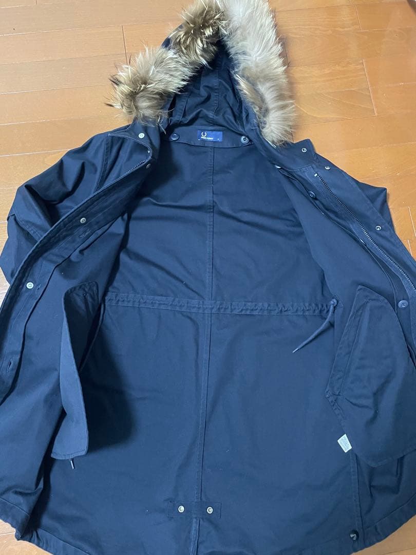 FRED PERRY フレッドペリー コート ネイビー　アウター　紺　春コート