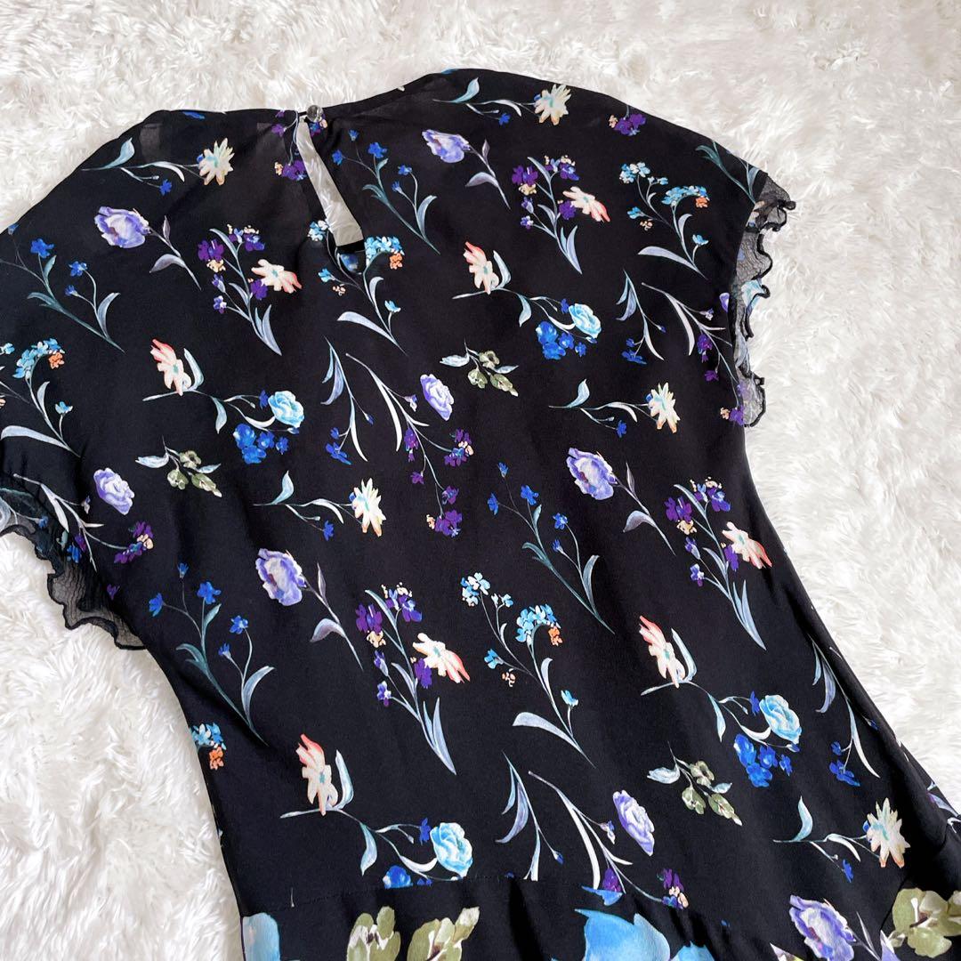 3.1 Phillip Lim ブラックフラワープリントワンピース M シルク