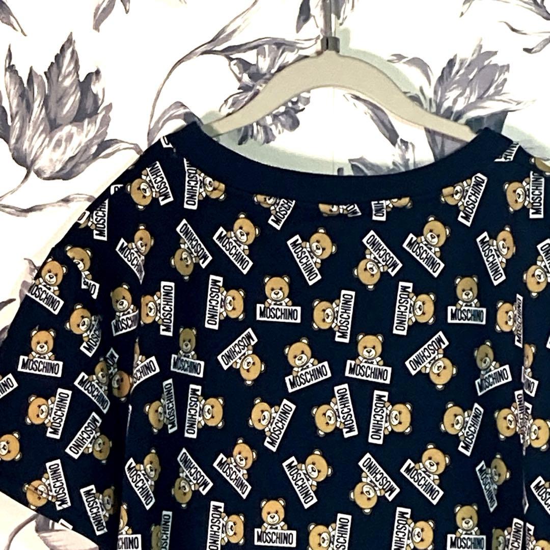 【新品 未使用】Moschino コットン クマ柄 ワンピース トレーナー S