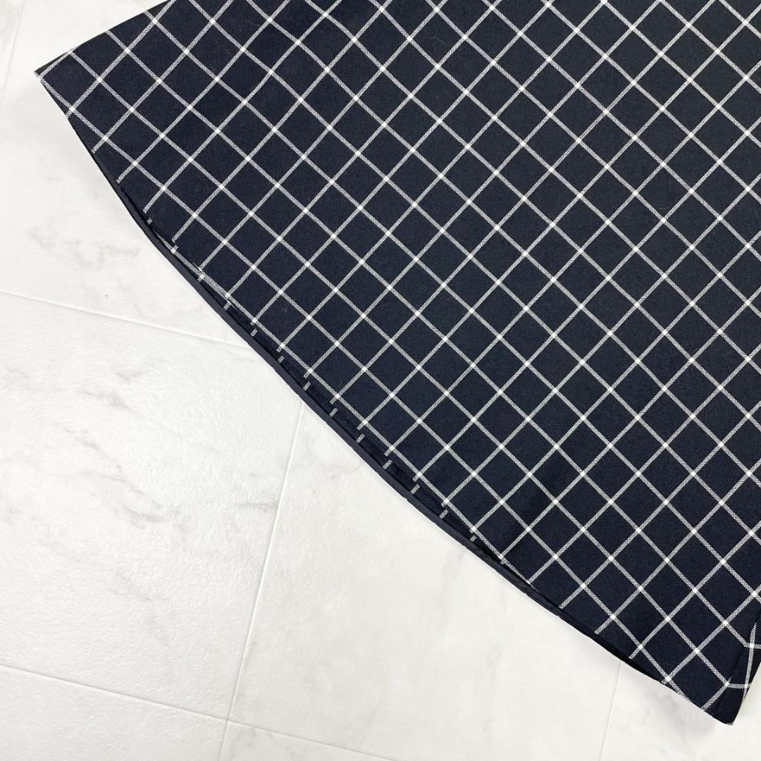 MARNI チェック柄フレアスカート ロング丈 ブラック サイズ38*MD60