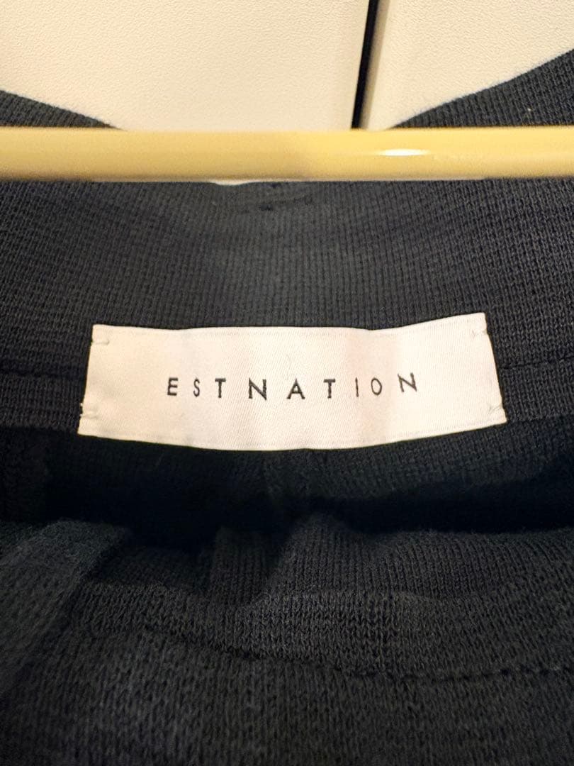 ESTNATION エストネーション ミラノリブ テーパードブラック M
