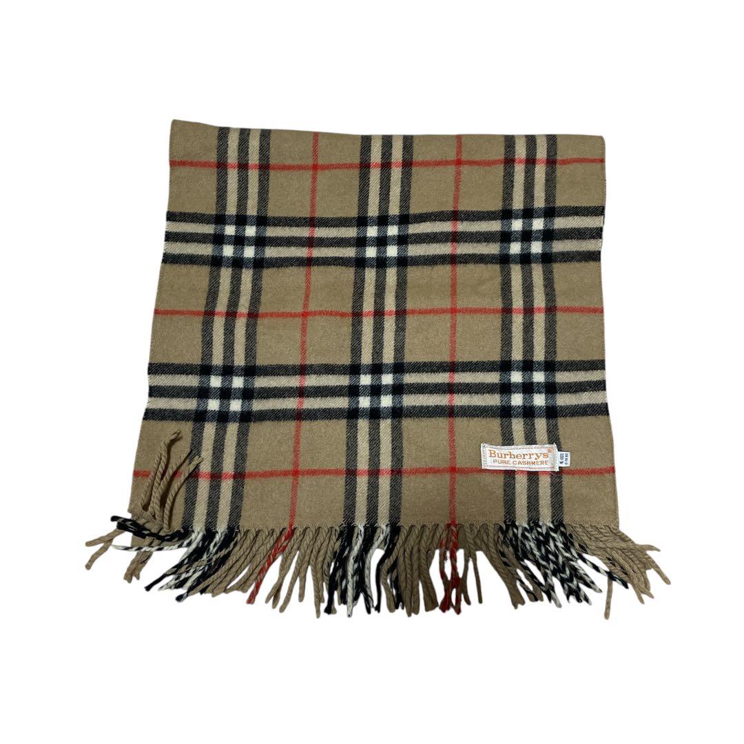 【美品】Burberrys マフラーノバチェック　PURE CASHMERE