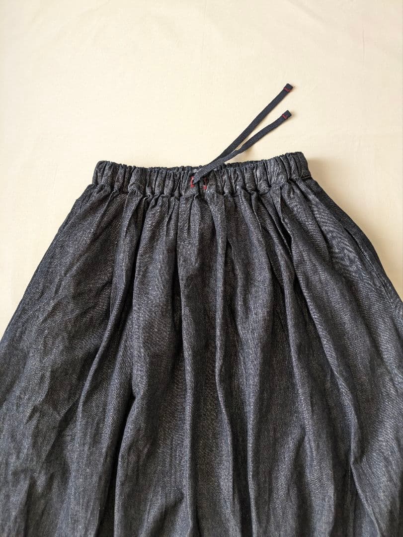 TIGRE BROCANTE デニムギャザースカート インディゴ
