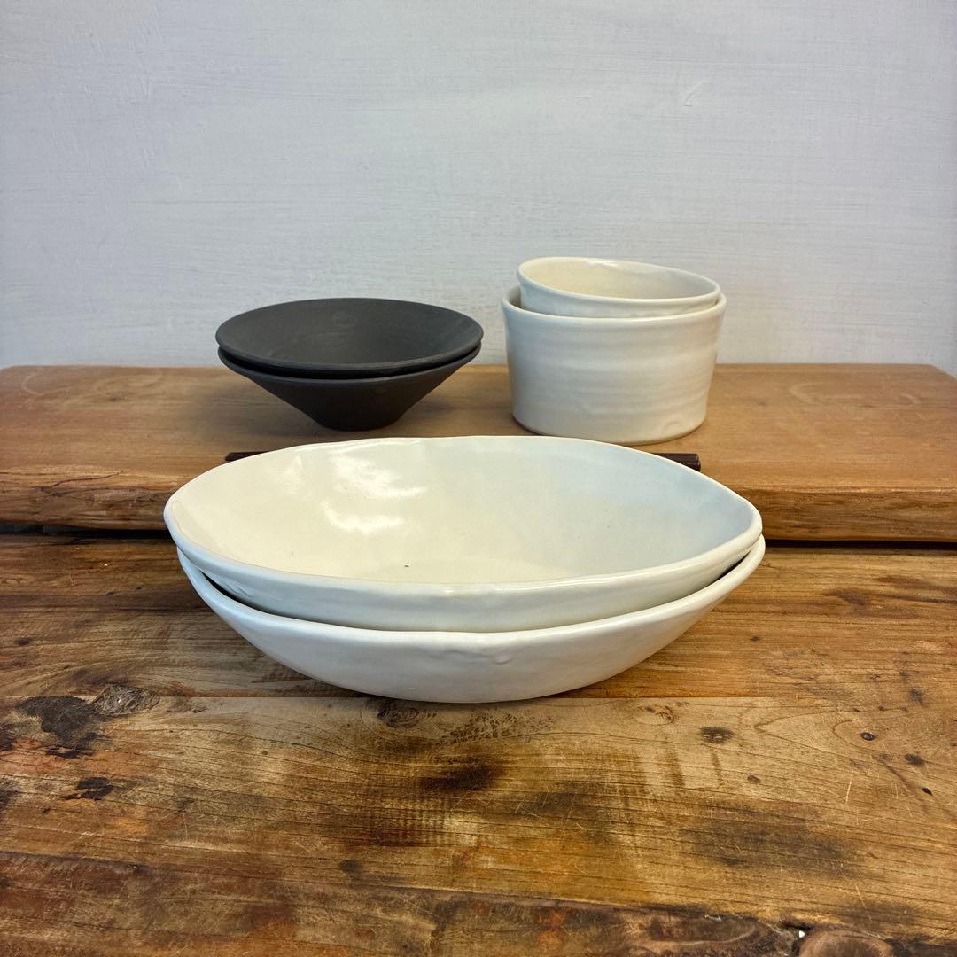 Szk新品　陶器　陶芸作家　カレー皿2個　53