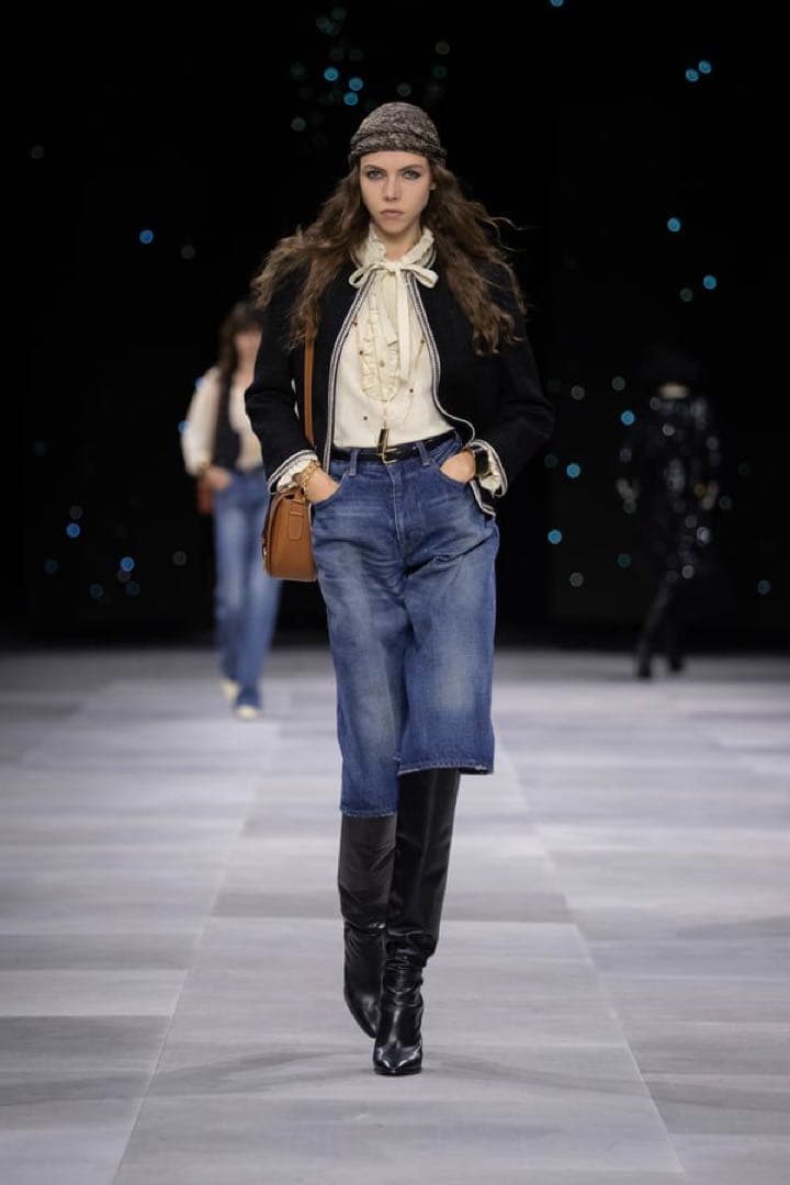 CELINE セリーヌ　エディ期　デニムキュロット