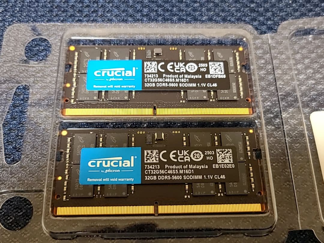 Crucial DDR5-5600 SODIMM 64GB (32GB x2枚)