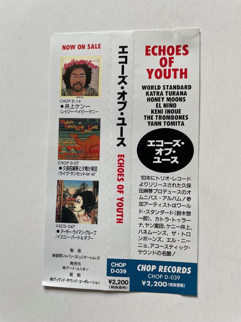 ECHOES OF YOUTH / エコーズ・オブ・ユース 久保田麻琴