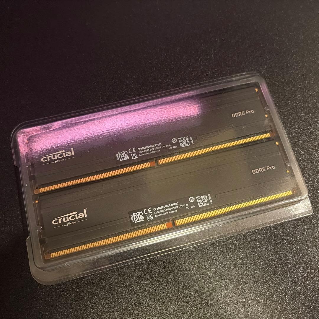 crucial DDR5 Pro 64GB (2x32GB) メモリーキット