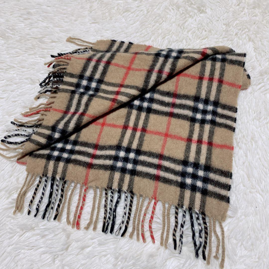 【美品】BURBERRY バーバリー　カシミヤ　100%　マフラー　ノバチェック