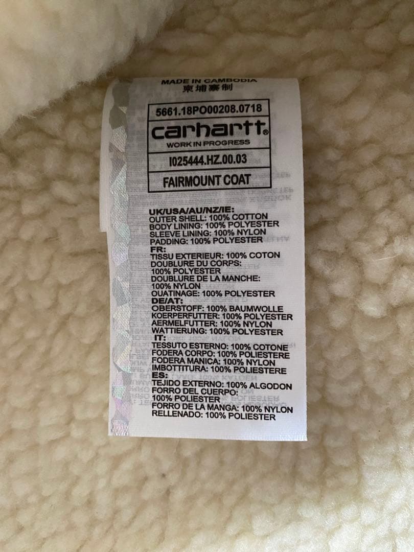 新品未使用 CARHARTT WIP FAIRMOUNT COAT size：L