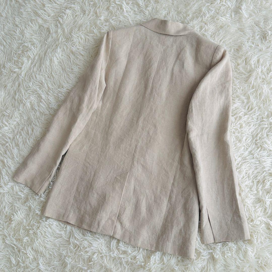 【極美品】ドゥーズィエムクラス リネン ダブルジャケット ベージュ 春夏