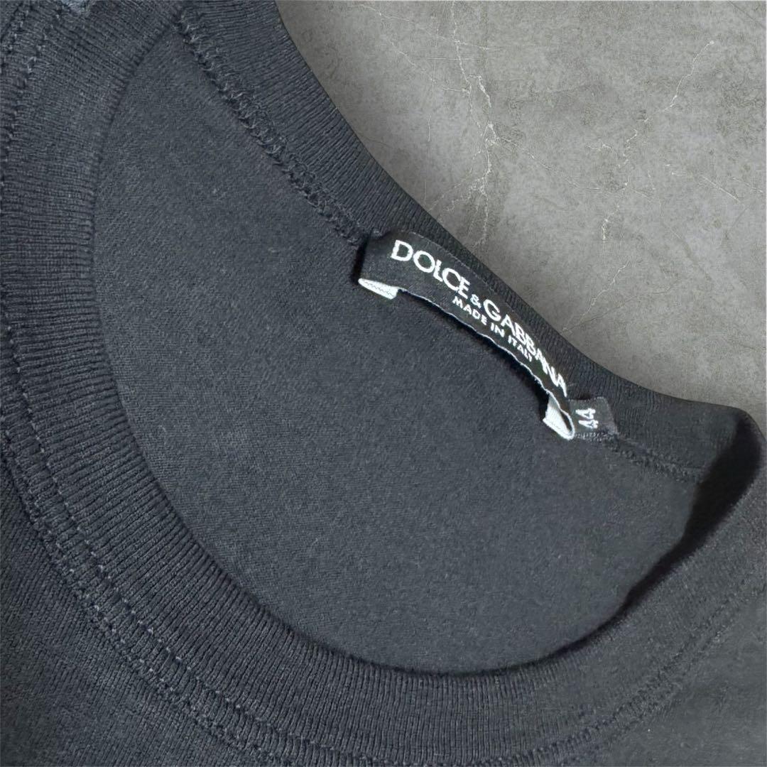 【美品】 ドルチェ＆ガッバーナ スパンコール 刺繍ロゴ フクロウ 半袖Tシャツ