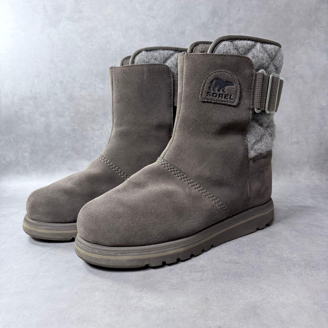 ソレル SOREL ライリー ブーツ 防水 ウォータープルーフ グレー 24.5
