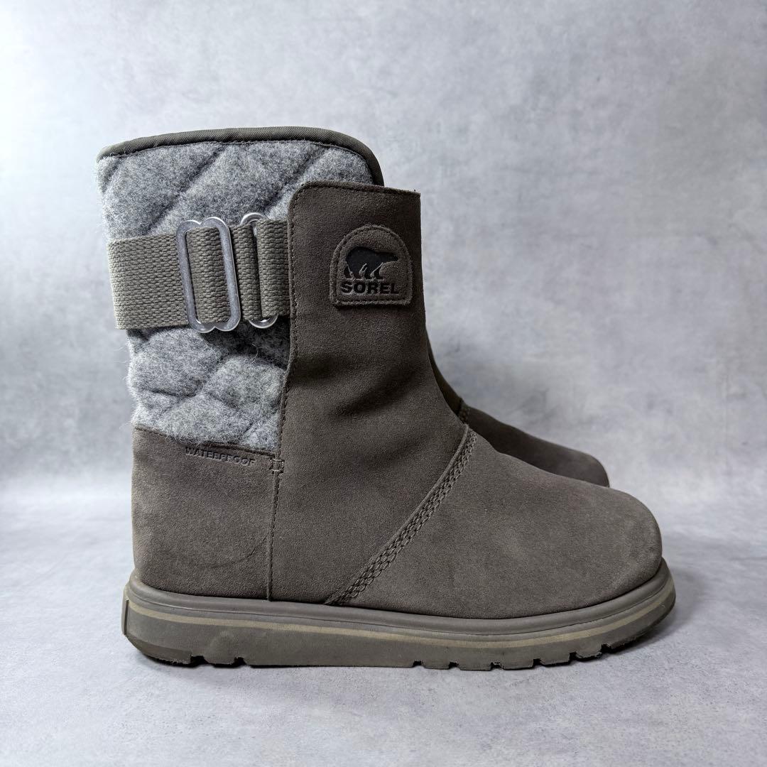 ソレル SOREL ライリー ブーツ 防水 ウォータープルーフ グレー 24.5