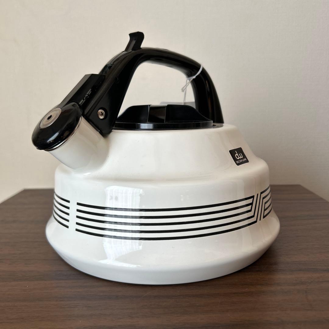 レア！昭和レトロ！未使用品！デコラウェア 笛吹きケトル 3.2L モノトーン