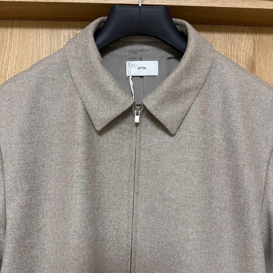 【タグ付き未使用品】ATON メリノカレッジフランネル フライトジャケット
