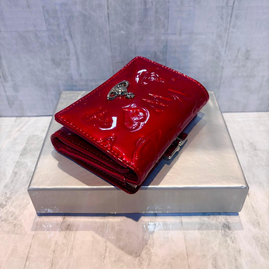 Vivienne Westwood 3つ折り財布 / レッド/シルバー金具付き