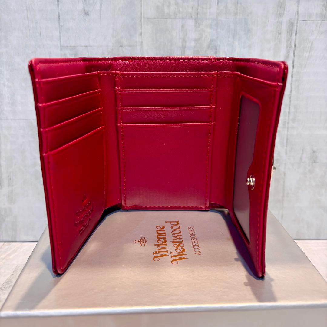 Vivienne Westwood 3つ折り財布 / レッド/シルバー金具付き