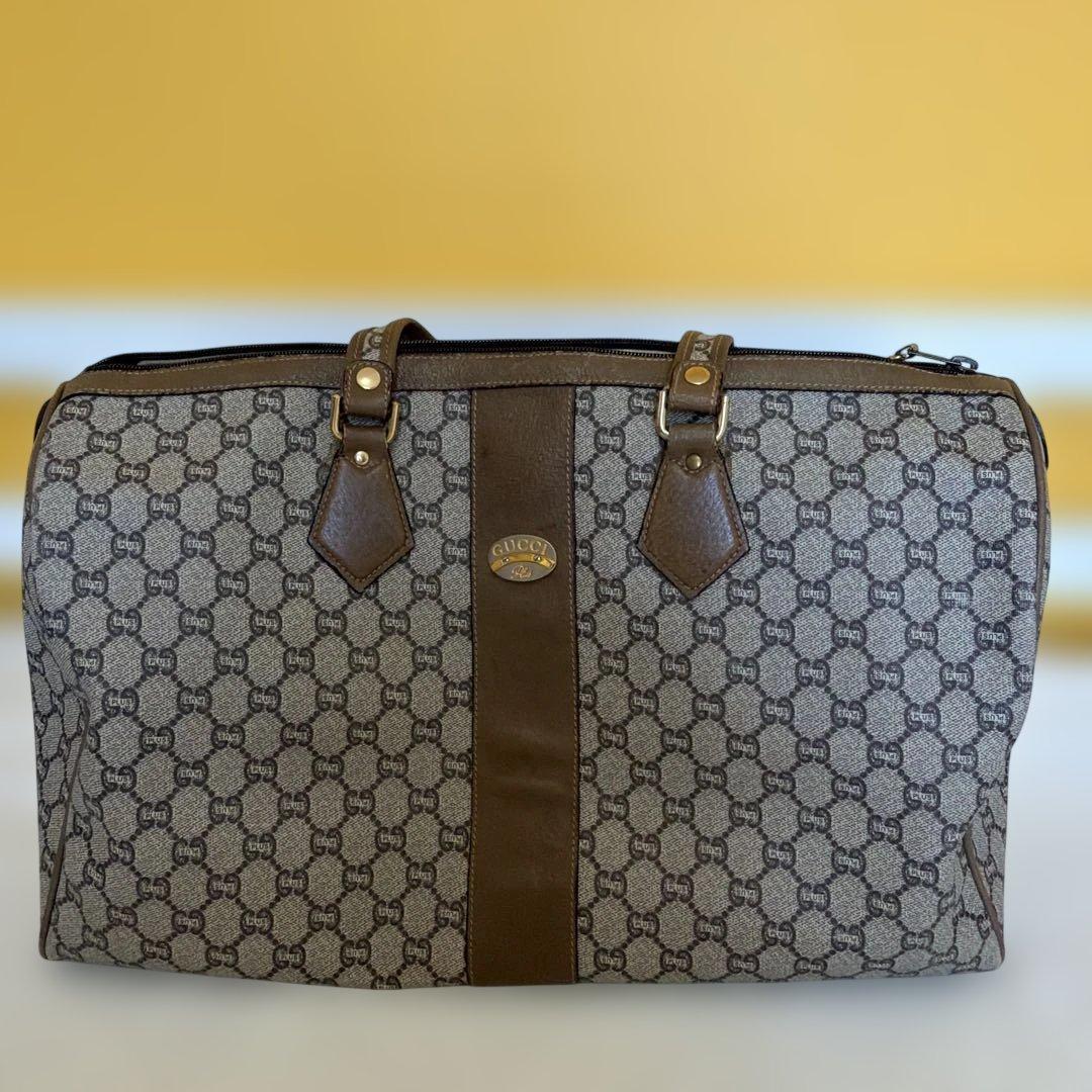 GUCCI Plus ボストンバッグ 中型 ベージュ・ブラウン