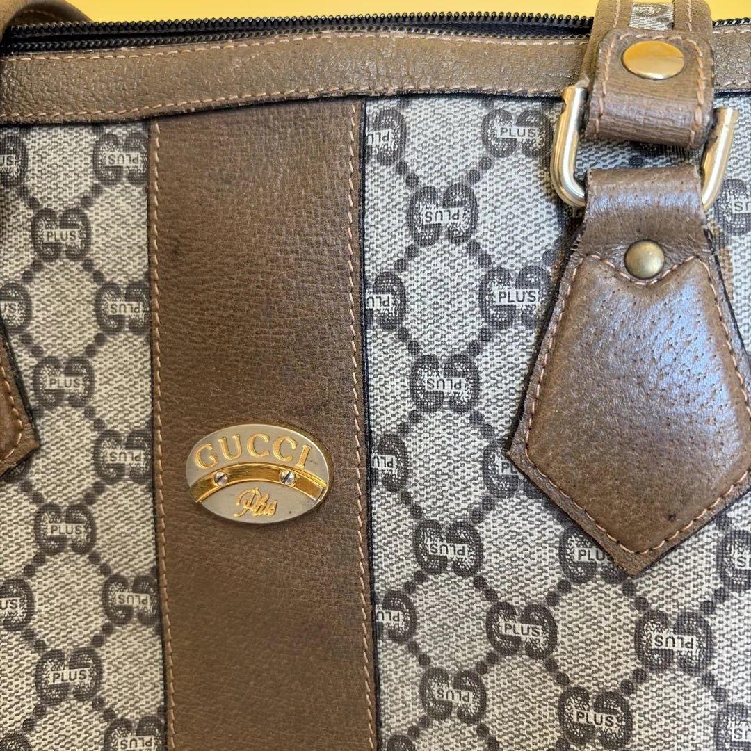 GUCCI Plus ボストンバッグ 中型 ベージュ・ブラウン