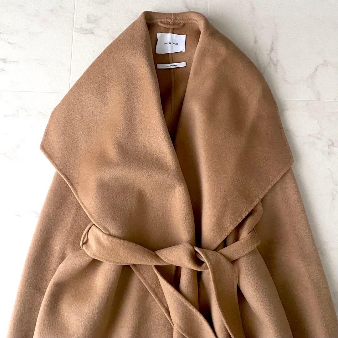 美品☆ IVY &OAK アイビーオーク ウールガウンコート ゆったり 38