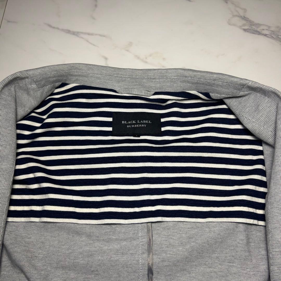 【美品】BURBERRY BLACK LABELグレー テーラードジャケット L