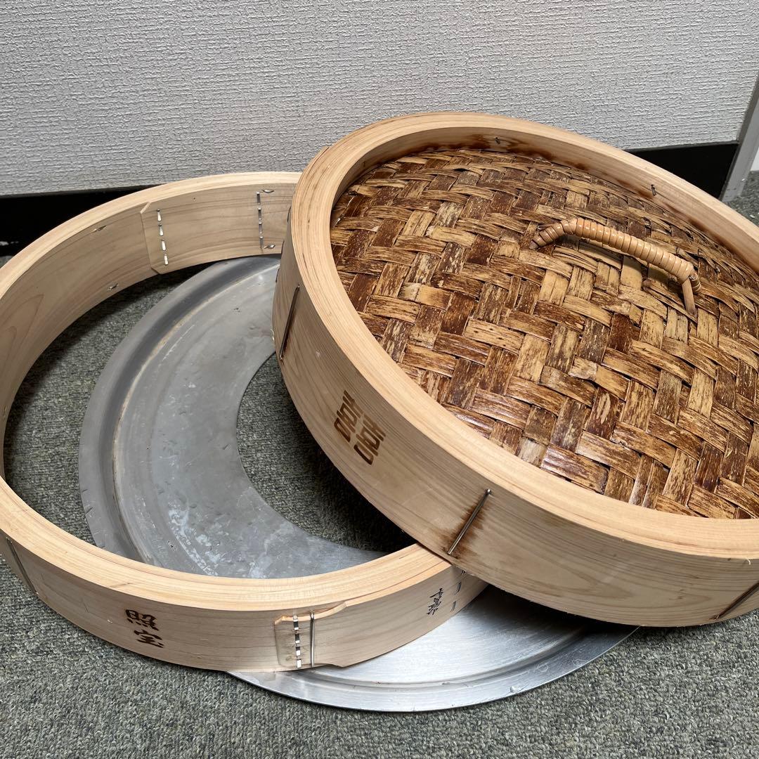 こてん　木製 せいろ 42cm 3段重ね
