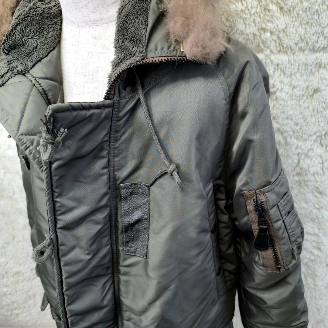 【美品】WAIPER　N-3B　N3B　ミリタリーフライトジャケット　ファー毛皮