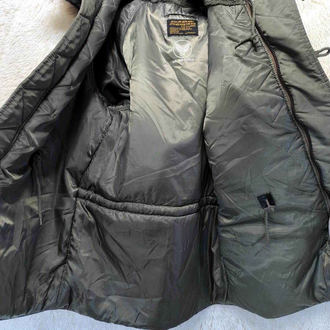 【美品】WAIPER　N-3B　N3B　ミリタリーフライトジャケット　ファー毛皮
