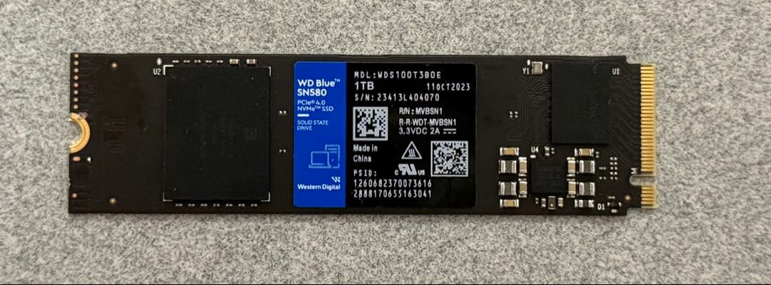 内蔵型SSD WD Blue SN580 1TB NVMe SSD / PCIe Gen4x4