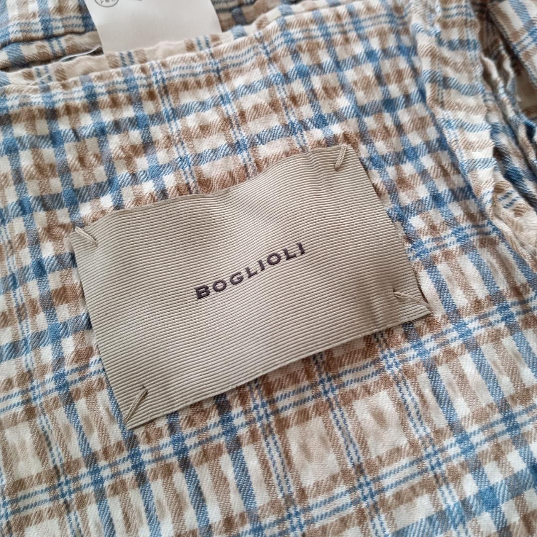 BOGLIOLI ボリオリ シアサッカー チェック 2B ジャケット X3406