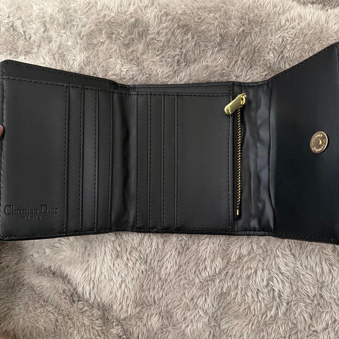 Dior ブラックレザー 二つ折り財布