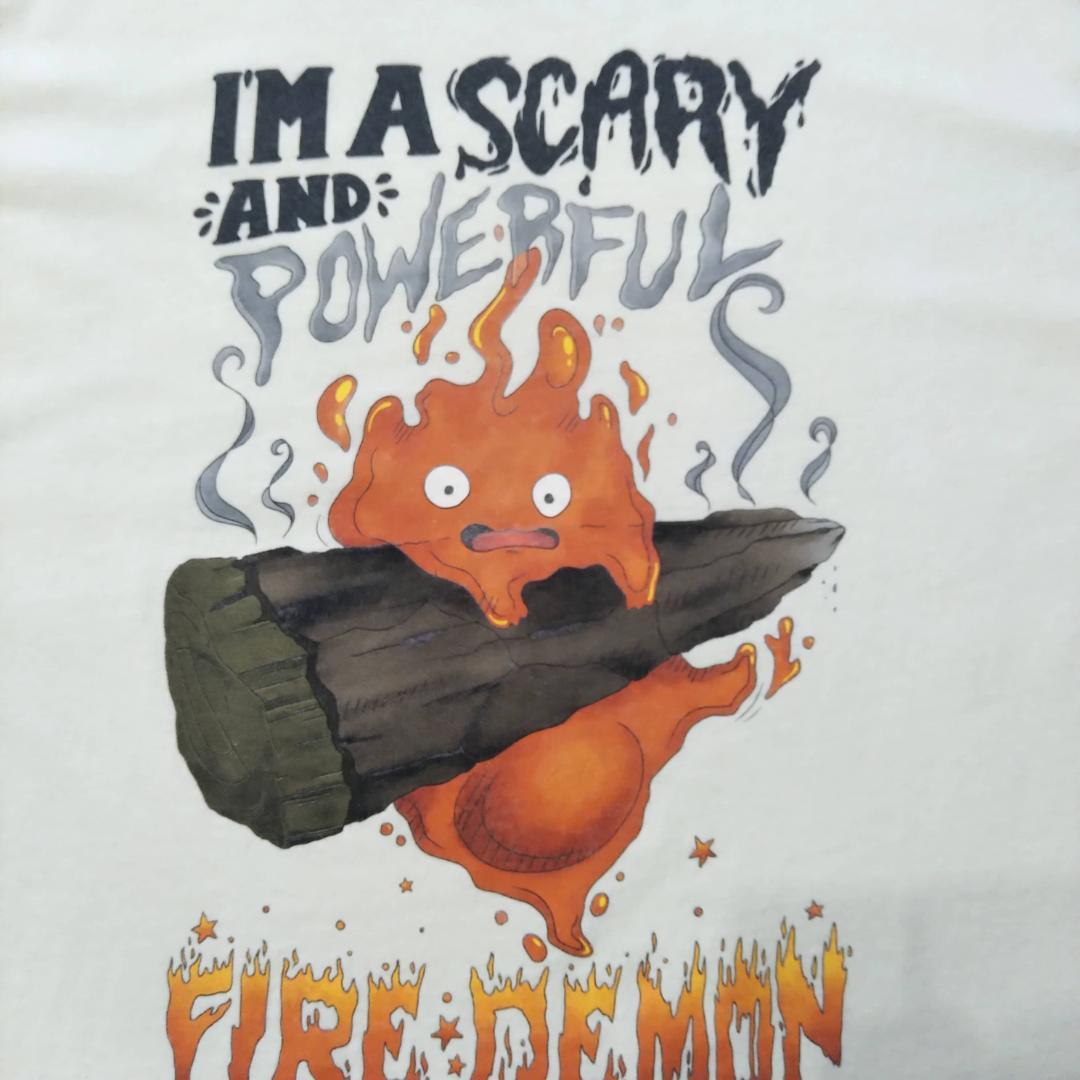 古着　ハウルの動く城　Tシャツ　L　生成色　ジブリ　アニメ　ムービー　映画
