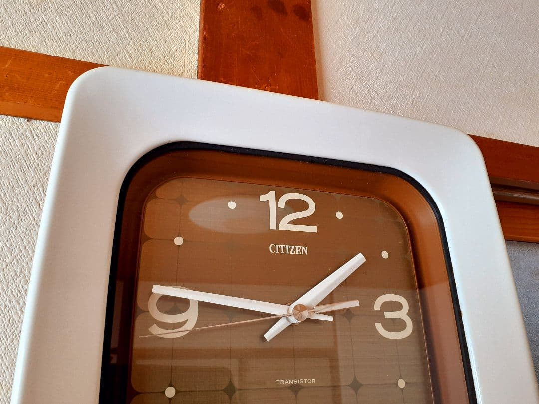 70's　CITIZEN　掛け時計　ミッドセンチュリー　ホーロー　琺瑯