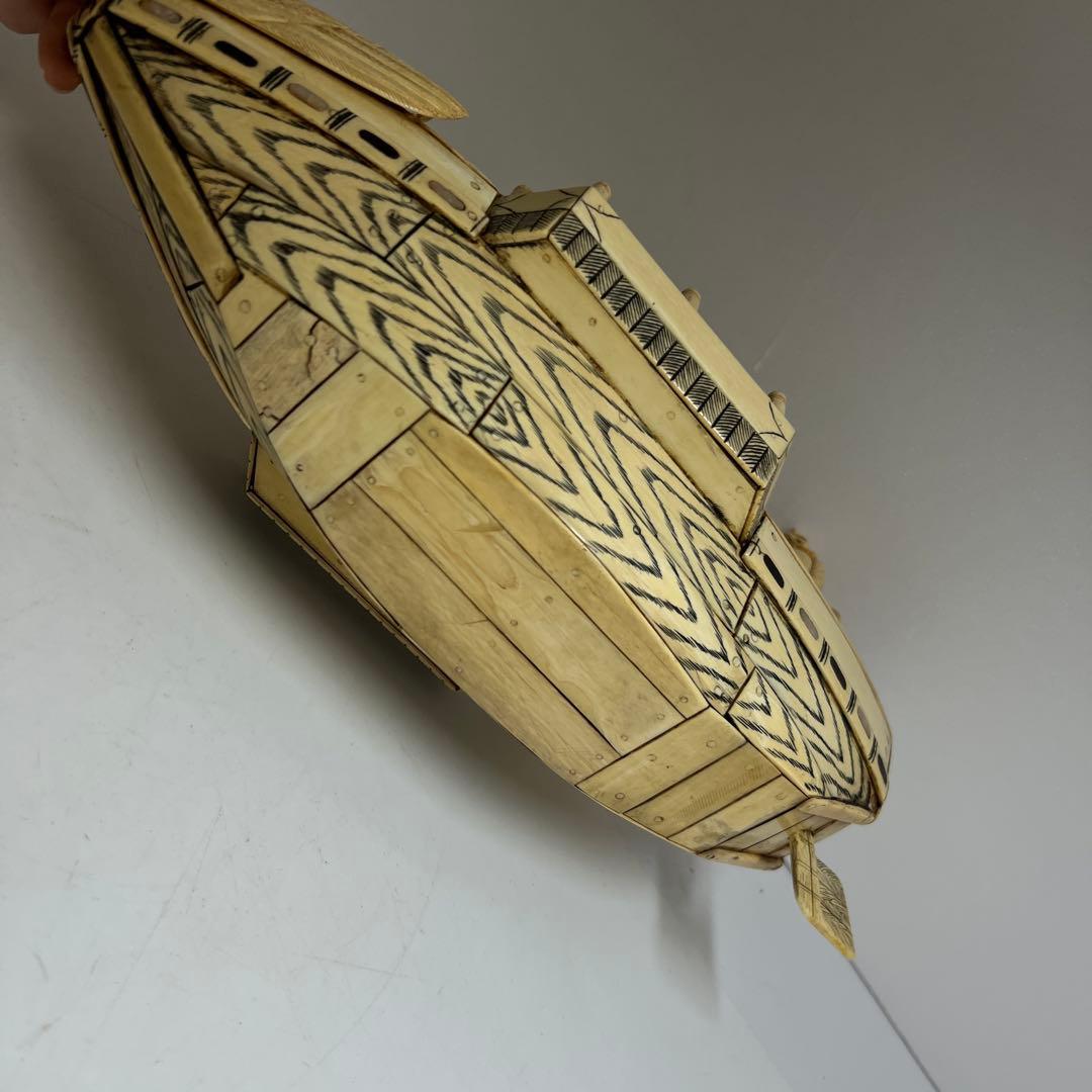極上　宝船　高さ30/幅31cm 1107g 東K8-0202③ トヒルヒ