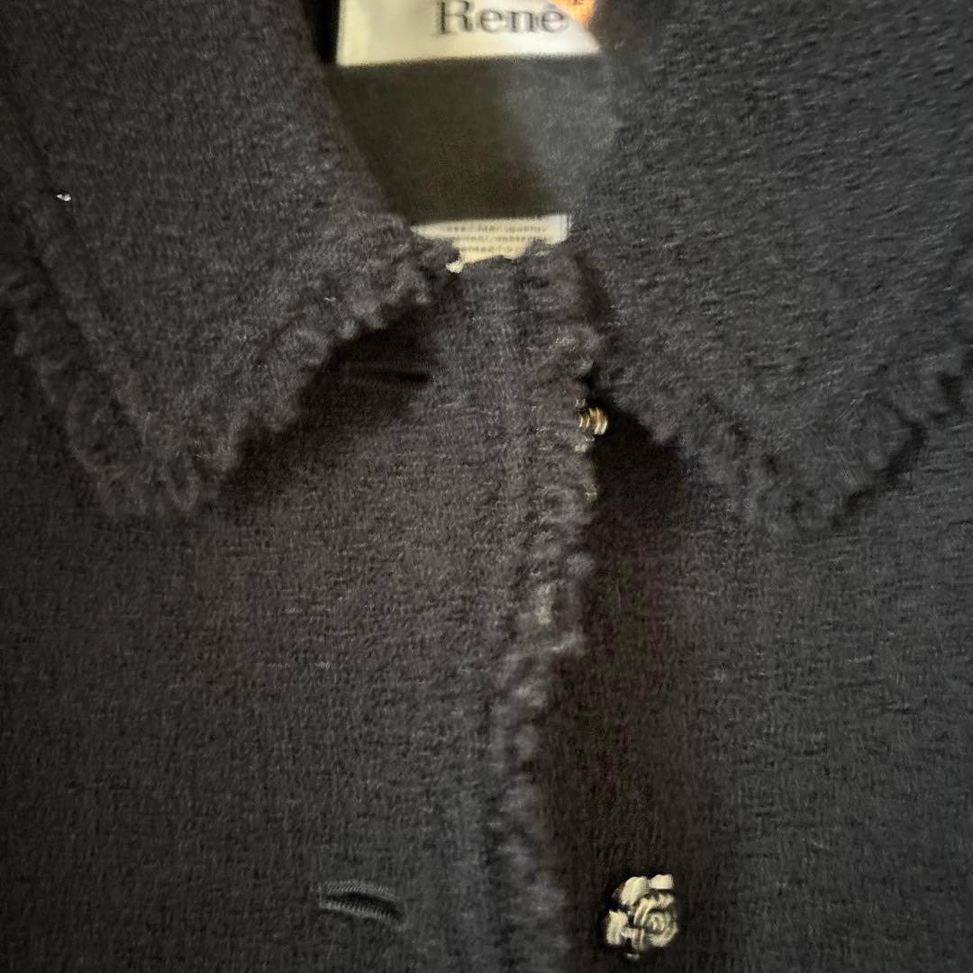 Rene ブラックロングジャケット　コート