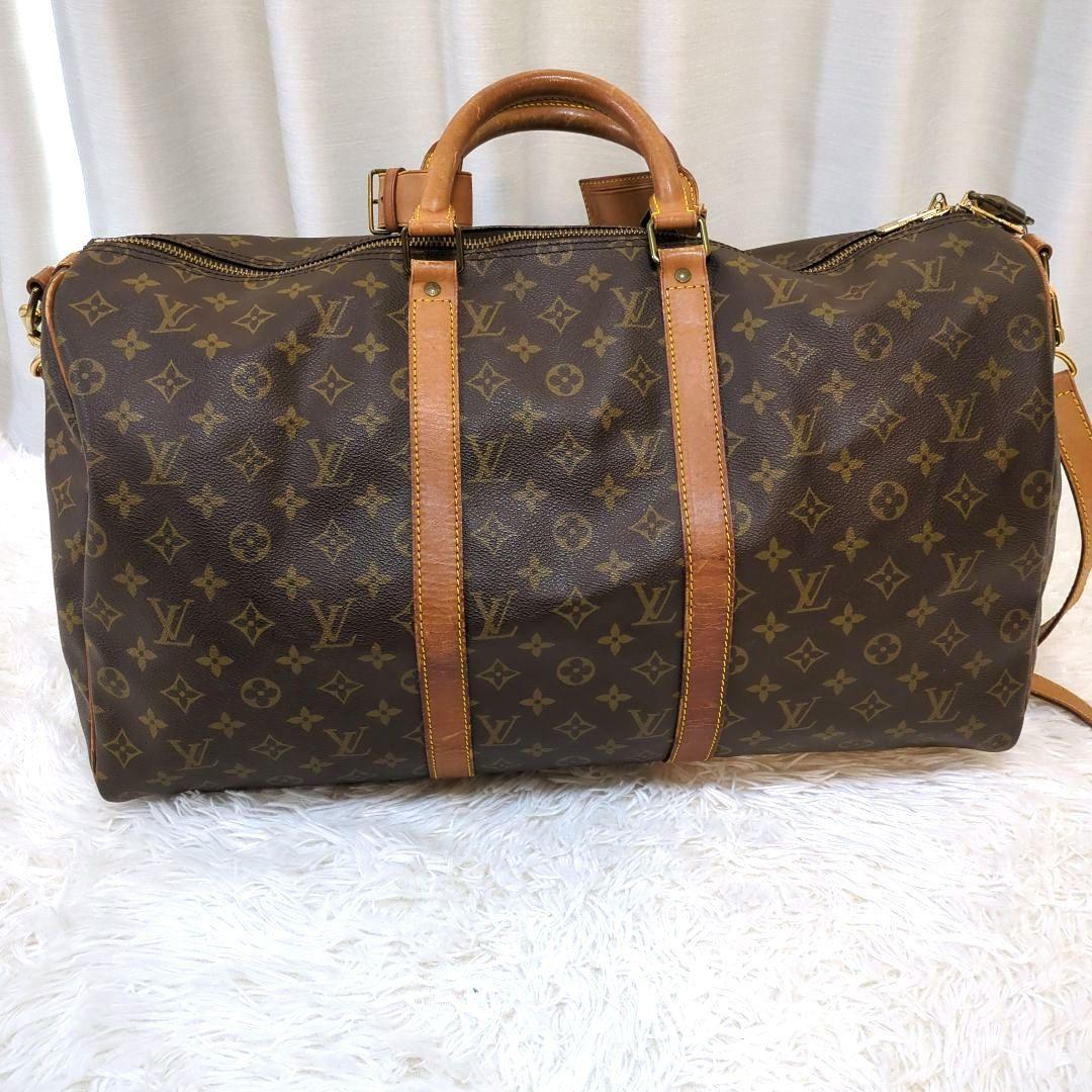 ルイヴィトン キーポル50 付属品完備 カデナ ショルダーストラップ ボストン