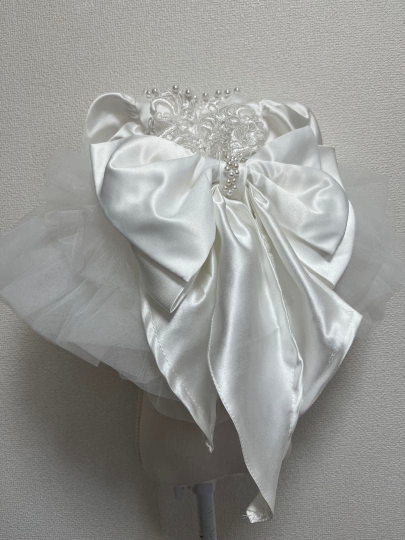 milk 　白サテンドレス　ハンドメイド