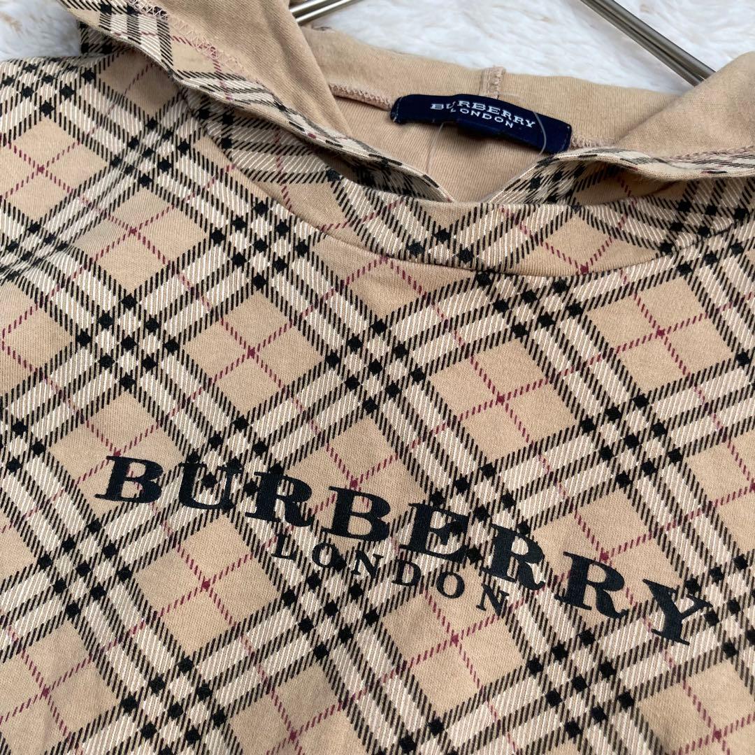 Burberry London Tシャツ 半袖 フード ノバチェック ロゴ