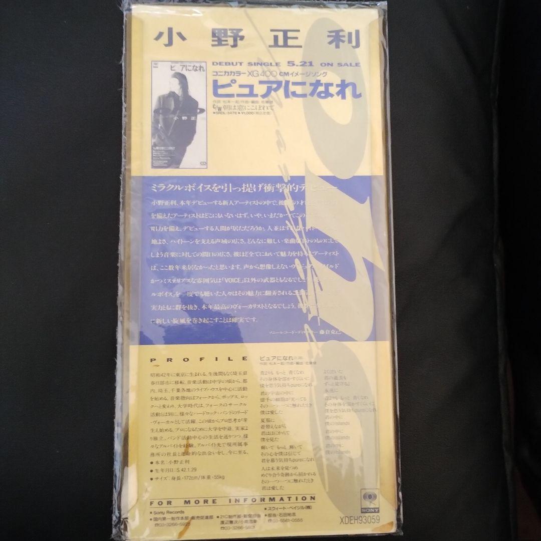 小野正利 ピュアになれ 試聴用サンプルCD　超レア希少品！